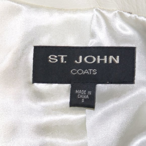 Authentic St John White Leather Suit - Picture 14 of 16